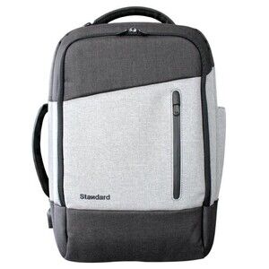 Daily Backpack 18L Laptop Bag Work & Travel Black Gray 19"x14"x6" New Durable